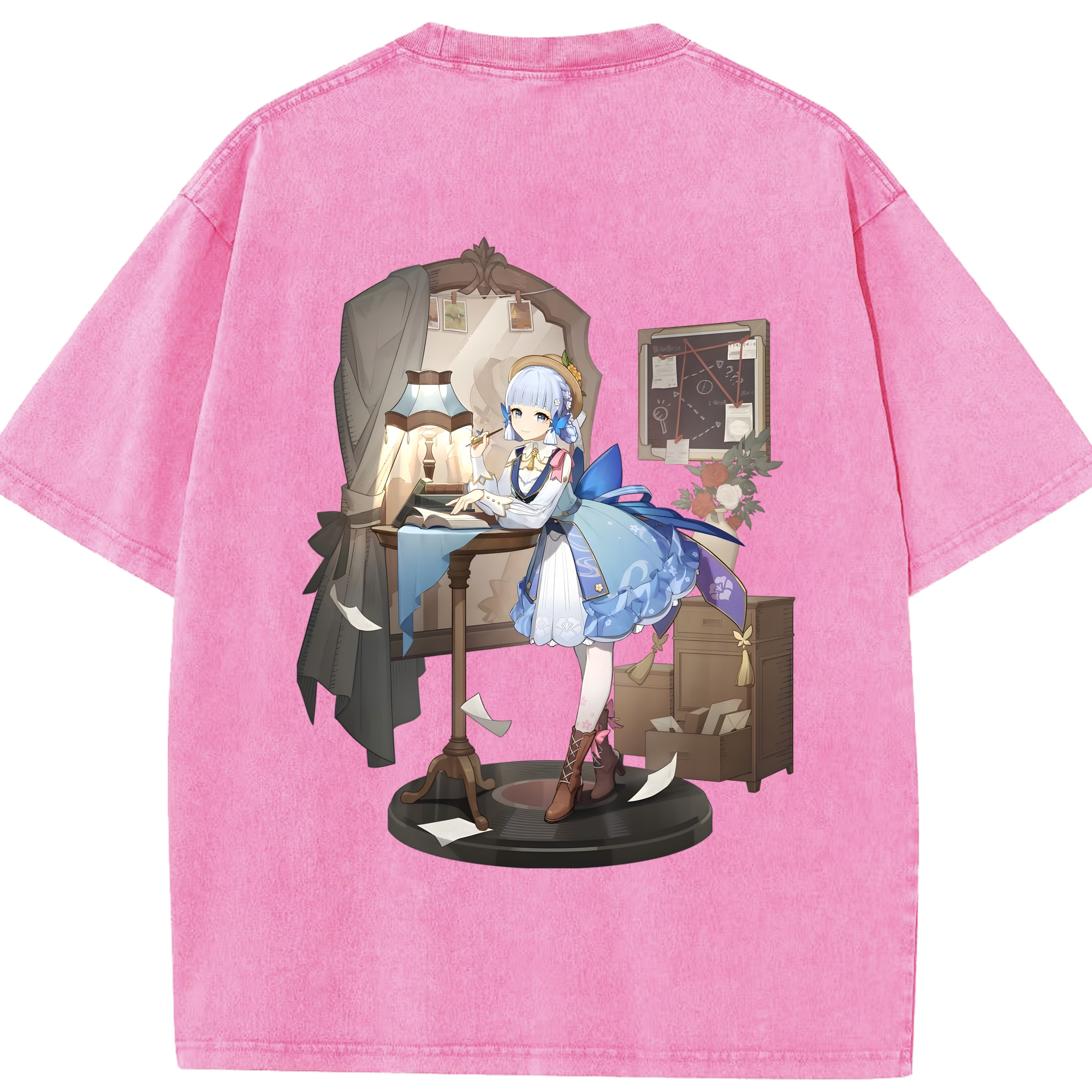 げんし神 神里綾華 神宮寺レン genshin Kamimiya Ren 綿100% ヴィンテージ風 半袖Tシャツ（背面プリント）
